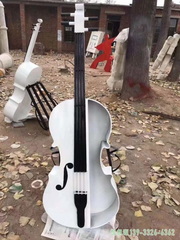 小提琴企业不锈钢雕塑