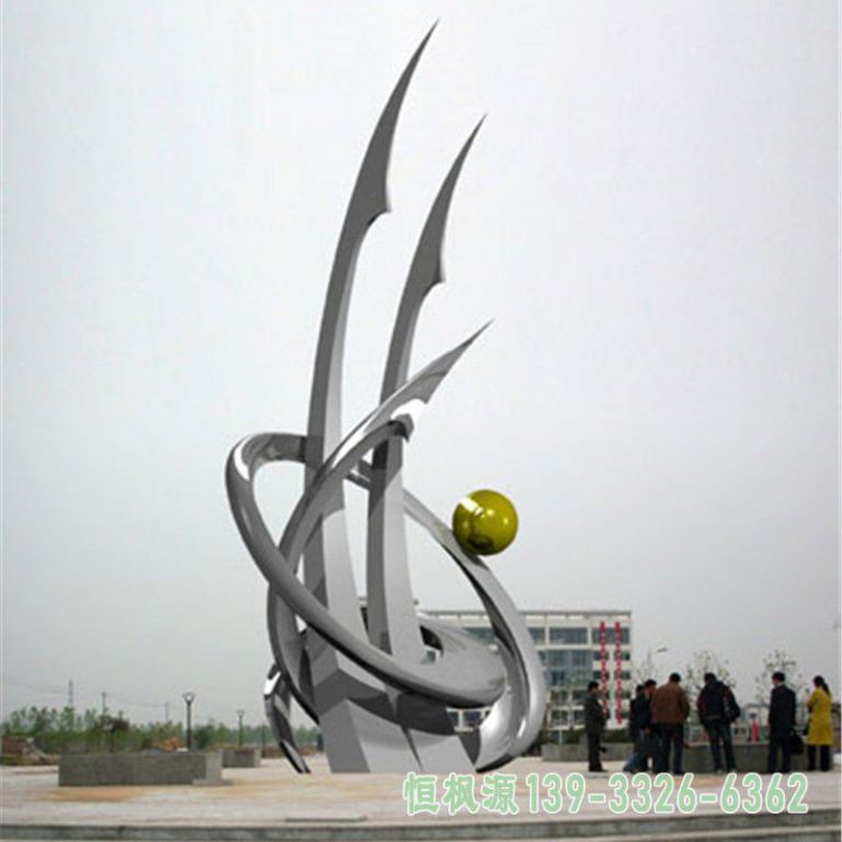 抽象帆船不锈钢都市雕塑