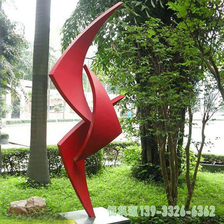 风车企业不锈钢景观雕塑
