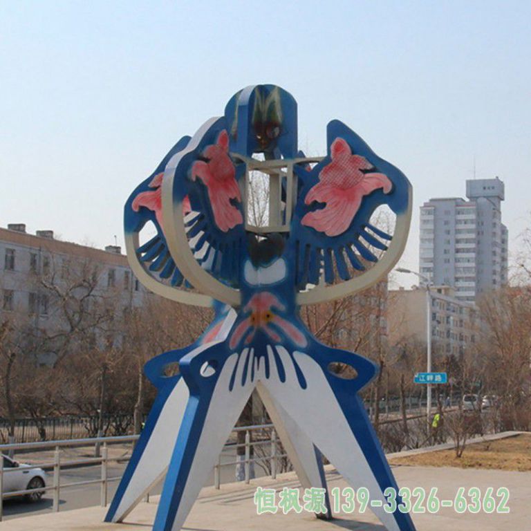 不锈钢风筝小区景观雕塑