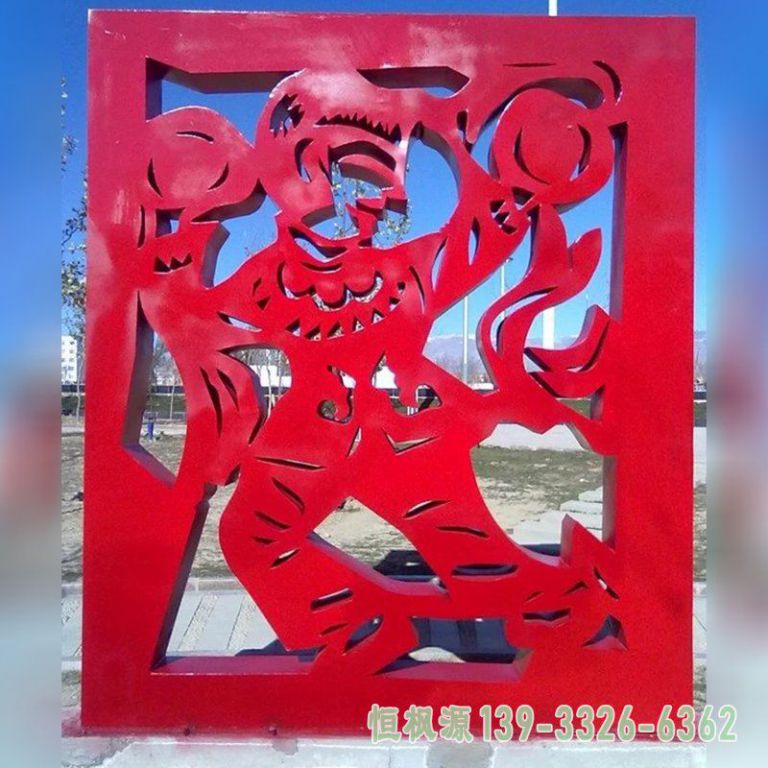 不锈钢剪纸园林艺术雕塑