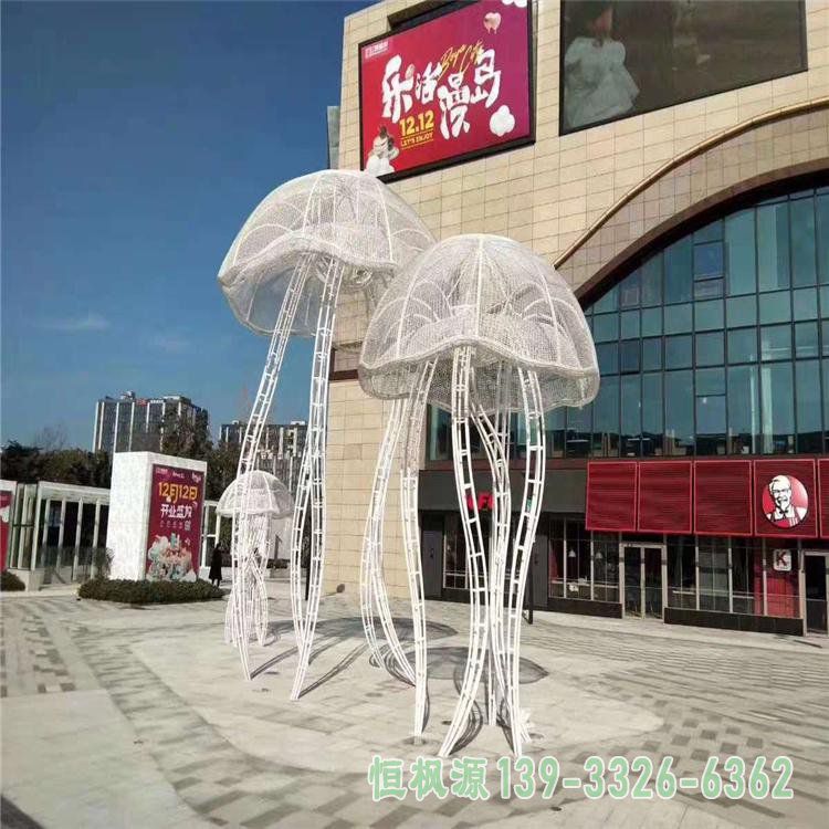 不锈钢户外水母景观雕塑