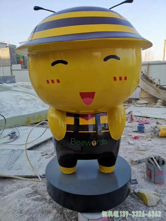 蜜蜂造型不锈钢广场雕塑
