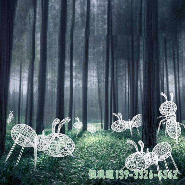 不锈钢蚂蚁广场艺术雕塑
