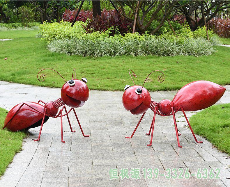 不锈钢蚂蚁小区景观雕塑