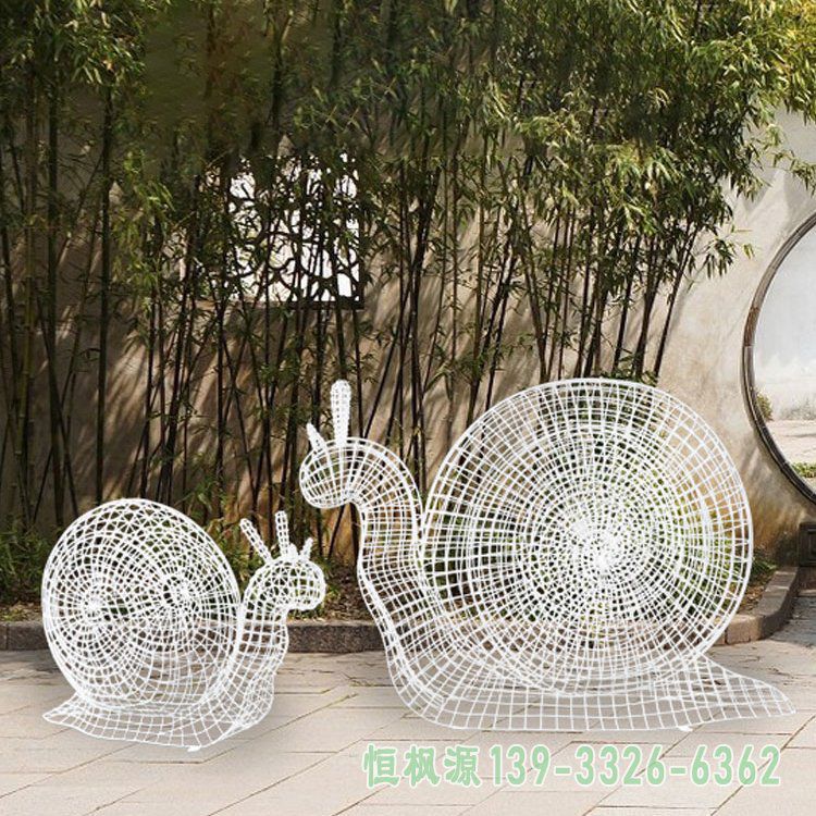 校园蜗牛不锈钢雕塑