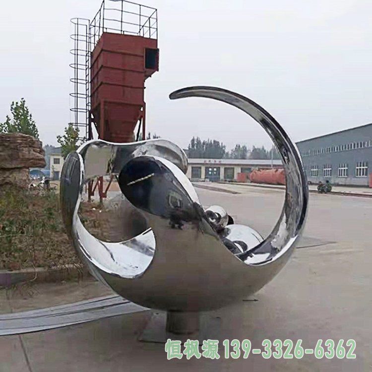 户外花朵不锈钢艺术雕塑