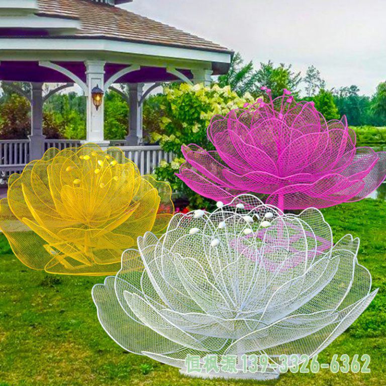 都市花朵不锈钢景观雕塑
