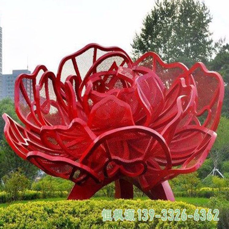 花朵企业不锈钢艺术雕塑