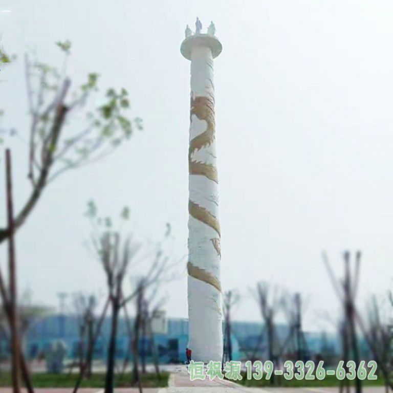 不锈钢龙柱广场艺术雕塑