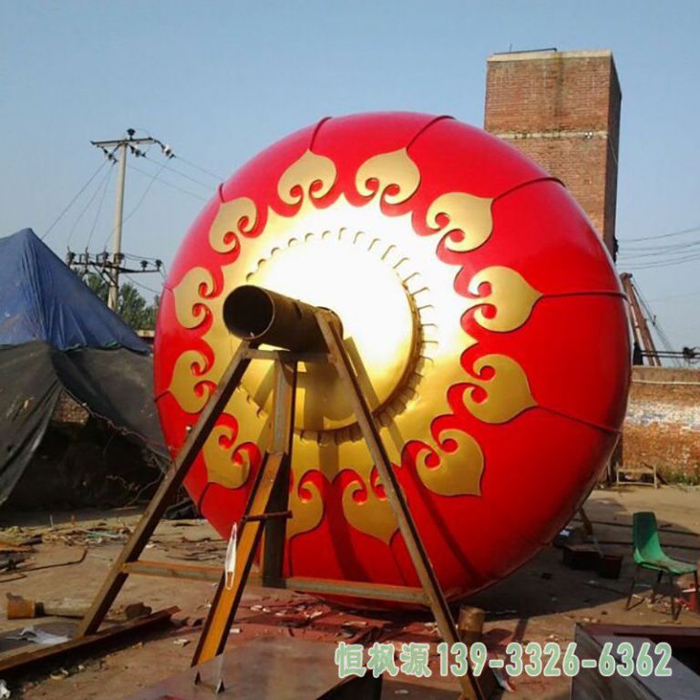 灯笼不锈钢小区雕塑
