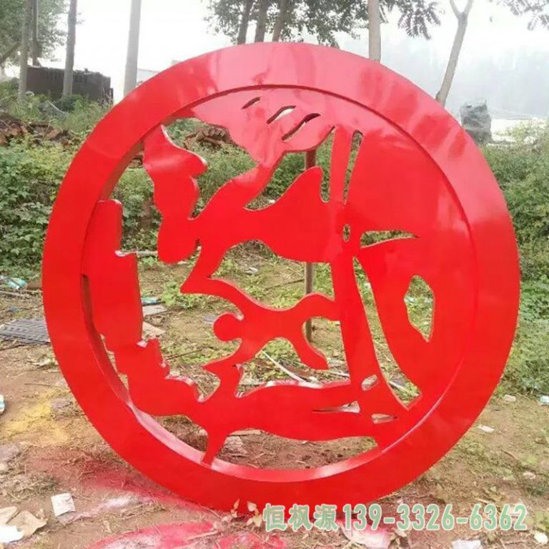 不锈钢剪纸园林抽象雕塑