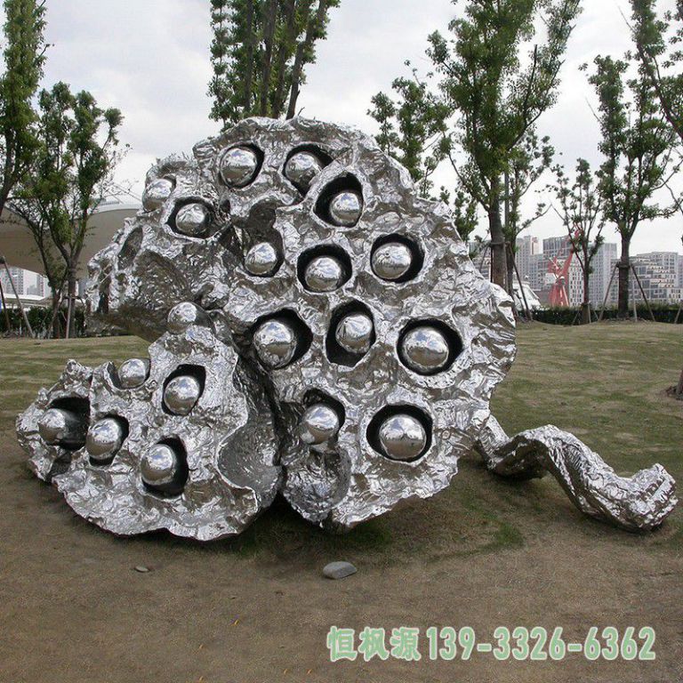 不锈钢莲蓬校园艺术雕塑