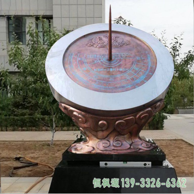 不锈钢日晷广场艺术雕塑