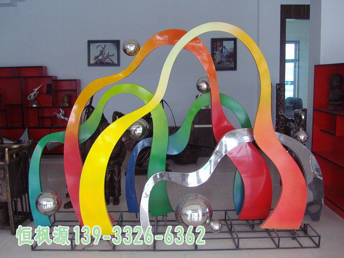 假山广场不锈钢雕塑