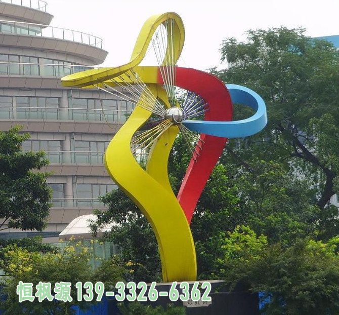 丝带广场不锈钢景观雕塑