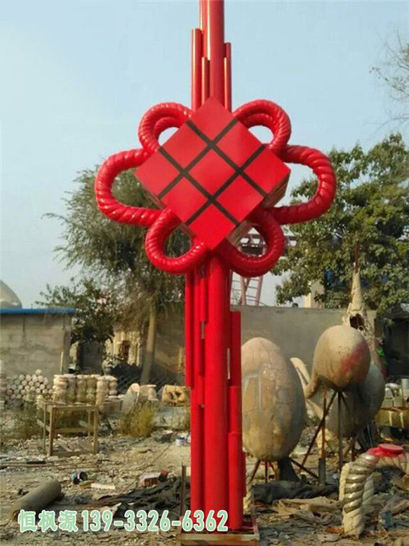 户外中国结不锈钢雕塑