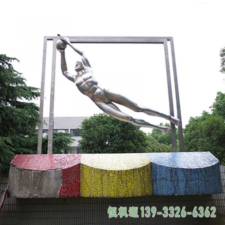 体操人物不锈钢城市雕塑