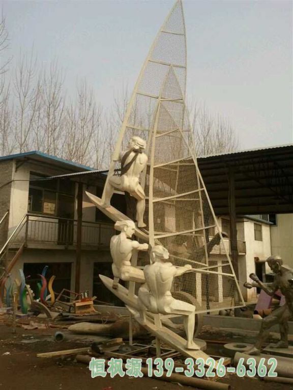 帆船不锈钢户外雕塑