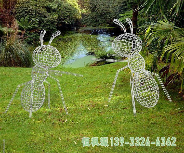 镂空蚂蚁园林不锈钢雕塑