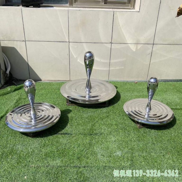 水滴校园不锈钢雕塑