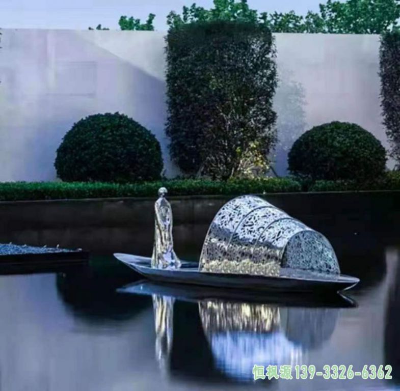 船户外不锈钢景观雕塑