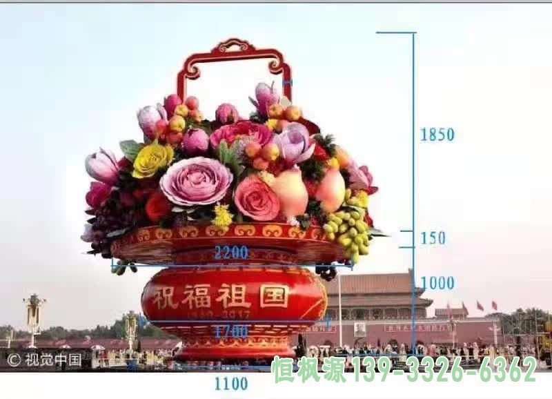 花篮广场不锈钢雕塑