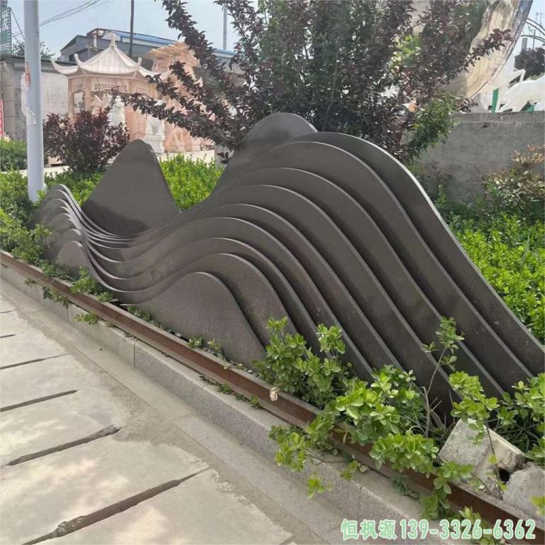 假山户外不锈钢雕塑