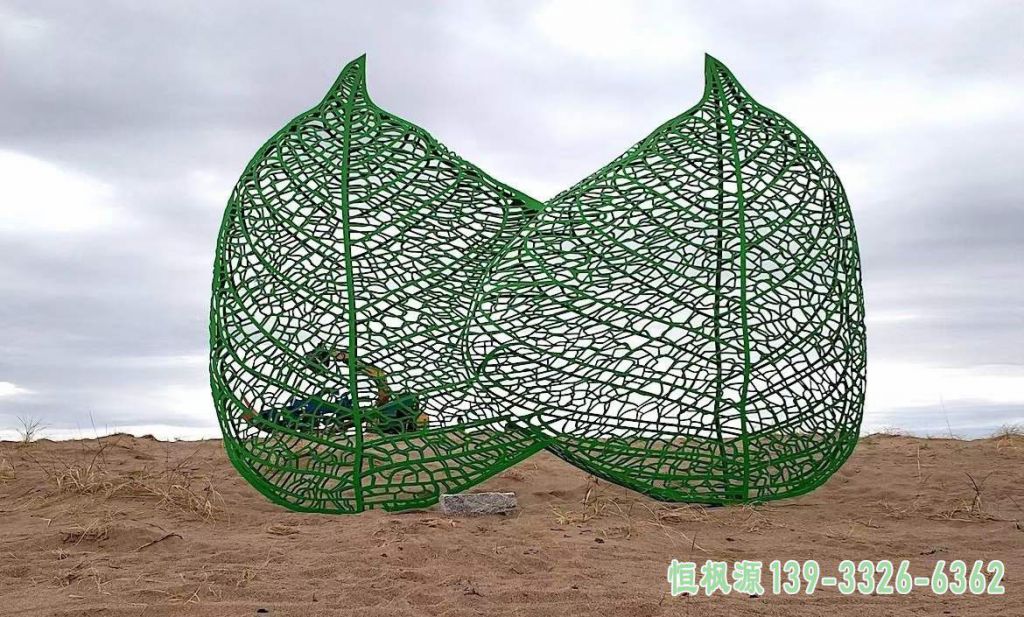 镂空树叶园林不锈钢雕塑