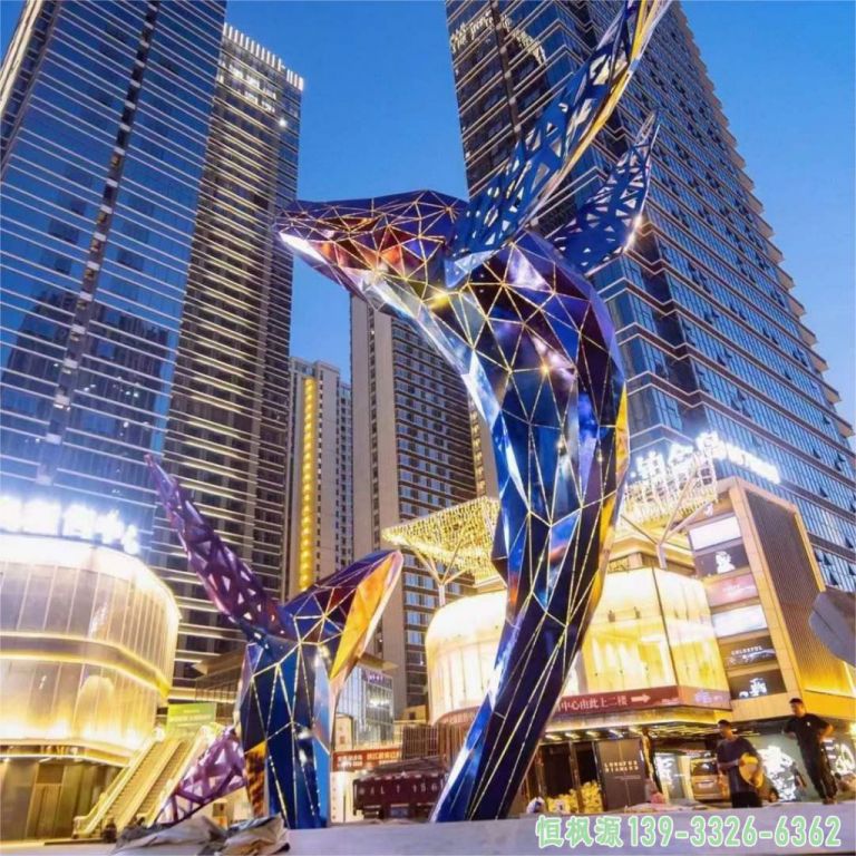 都市海豚不锈钢雕塑
