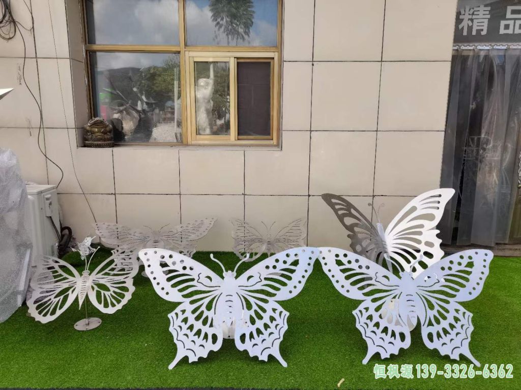 蝴蝶校园不锈钢雕塑