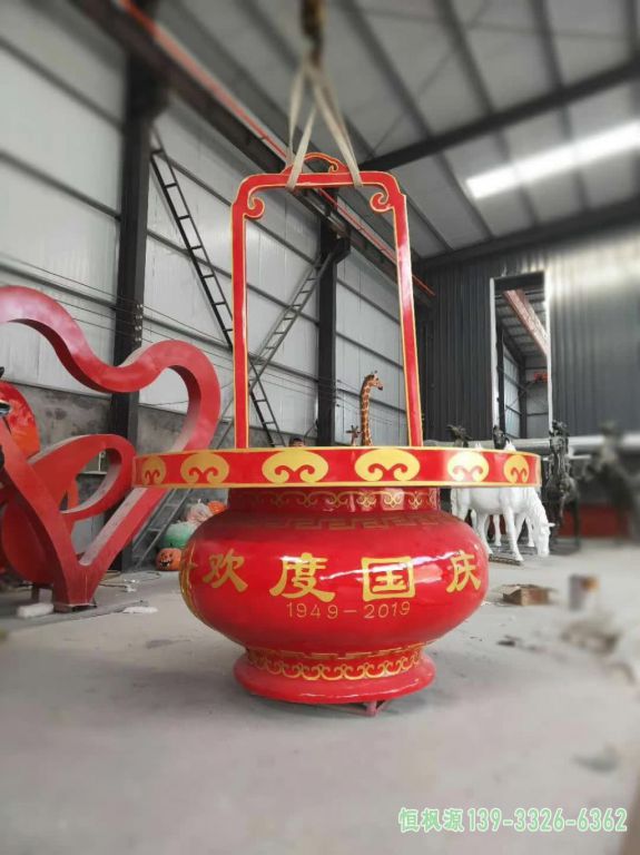 花篮广场不锈钢雕塑