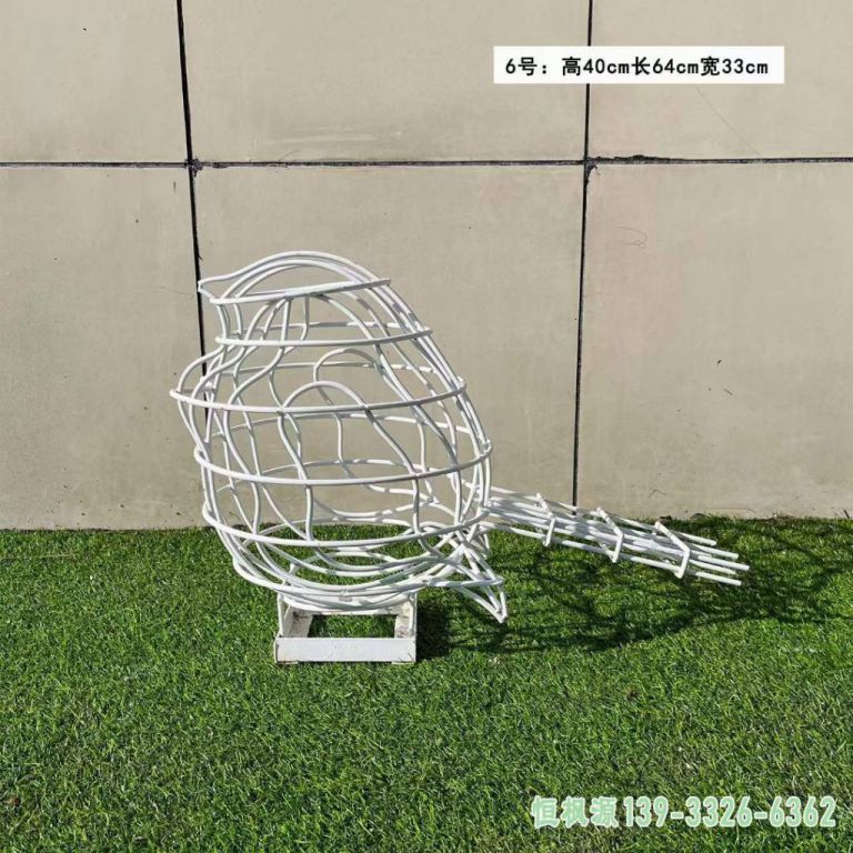 镂空鸟小区不锈钢雕塑