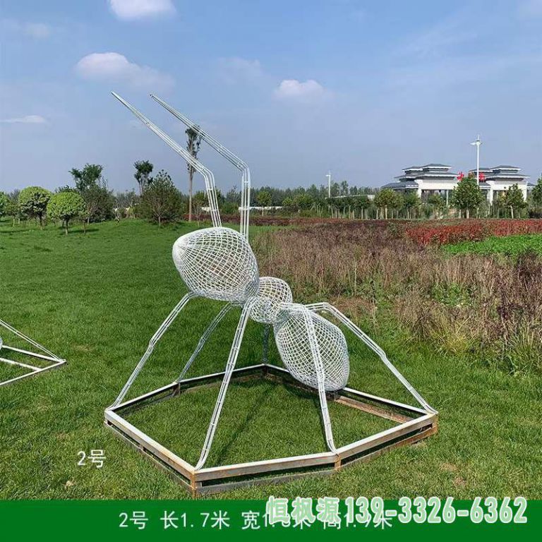 镂空蚂蚁园林不锈钢雕塑