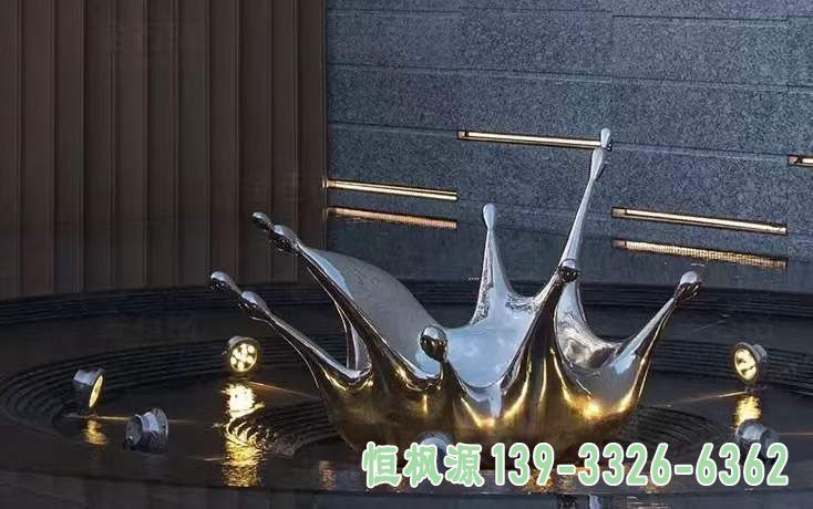 抽象企业不锈钢雕塑