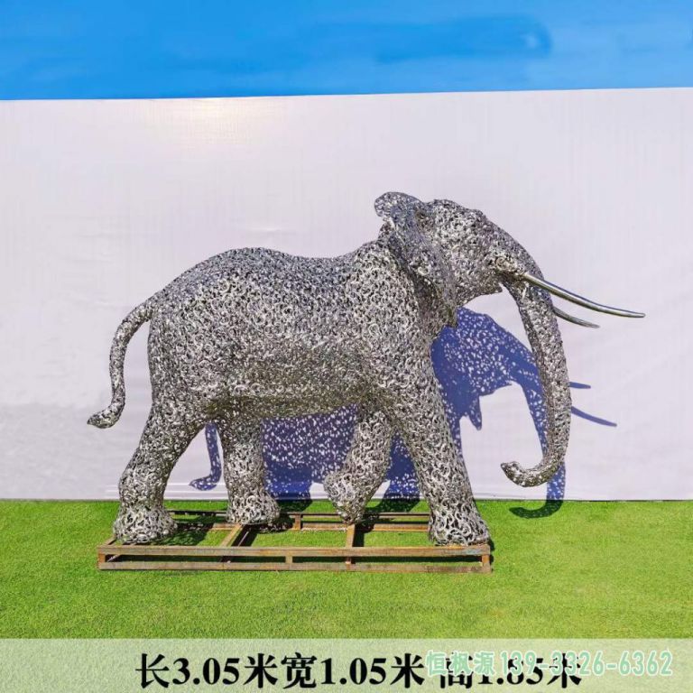 大象都市不锈钢雕塑