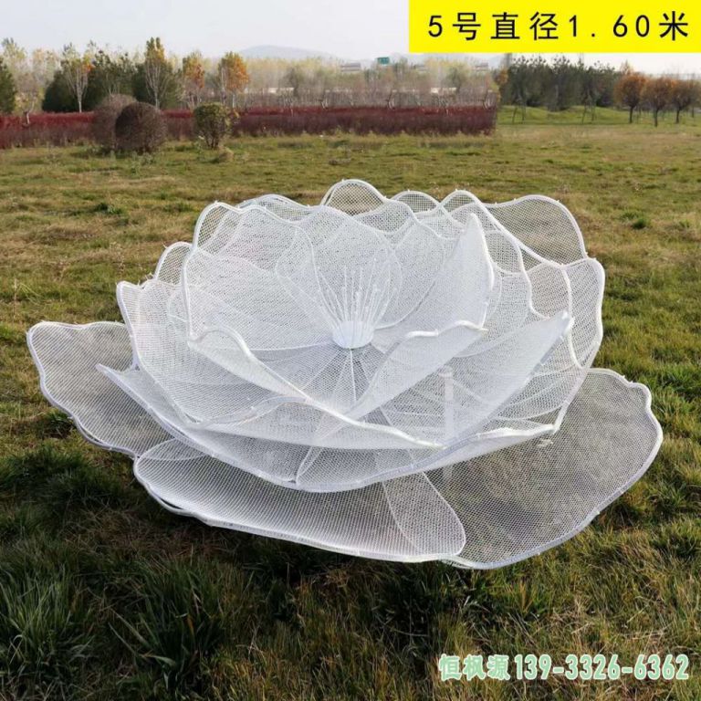 公园镂空花朵不锈钢雕塑
