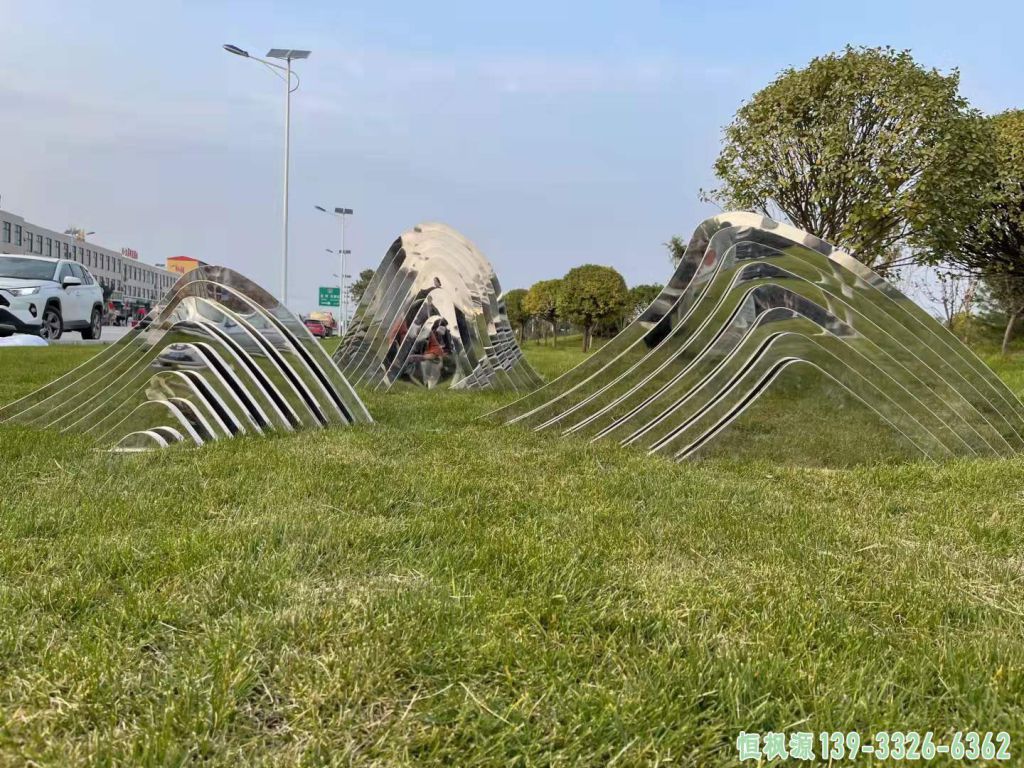 城市不锈钢假山雕塑