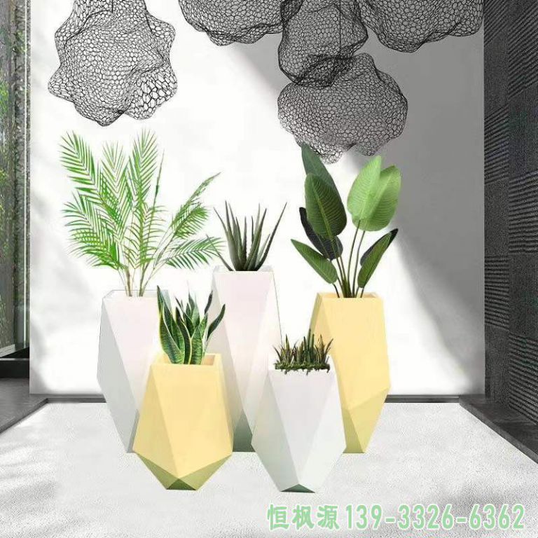 花盆都市不锈钢艺术雕塑