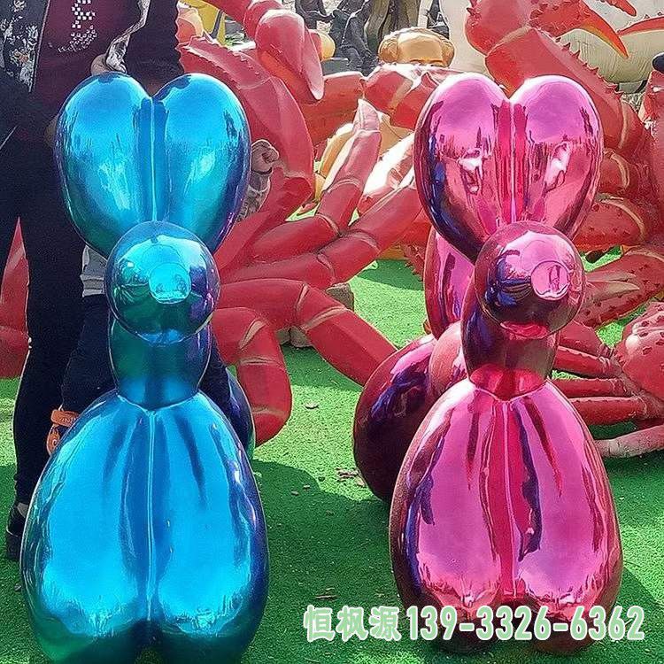 广场小狗不锈钢动物雕塑