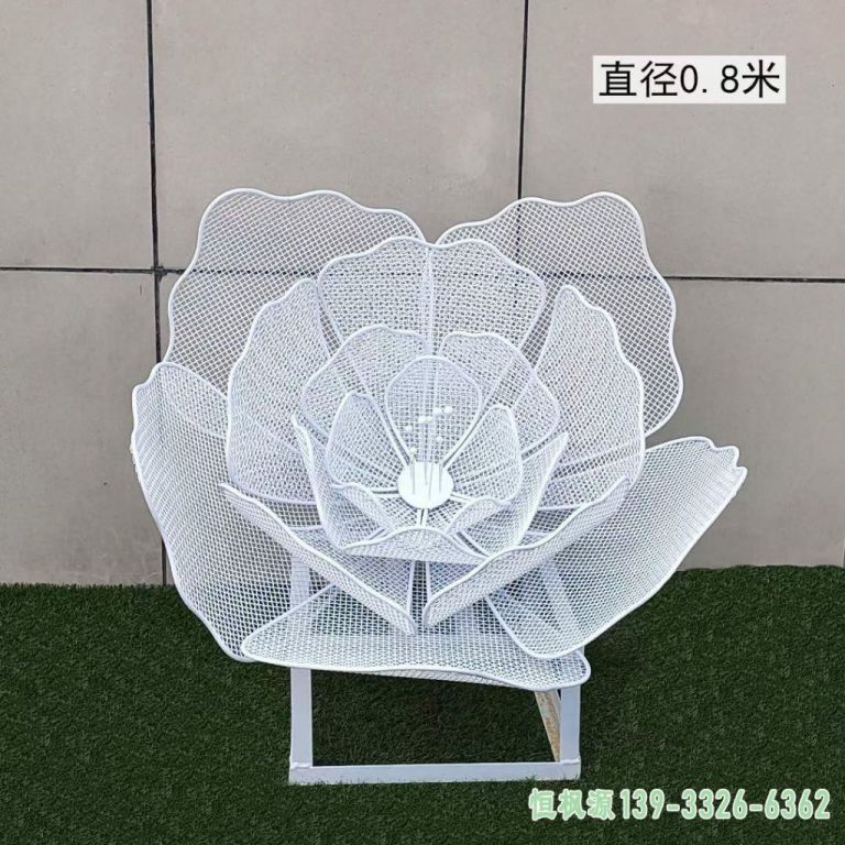 镂空花朵城市不锈钢雕塑