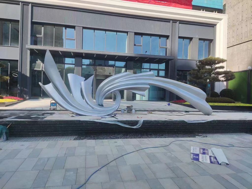 飘带企业不锈钢景观雕塑