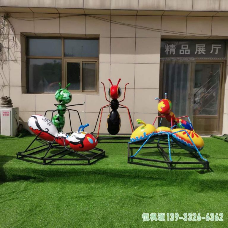 都市彩绘蚂蚁不锈钢雕塑