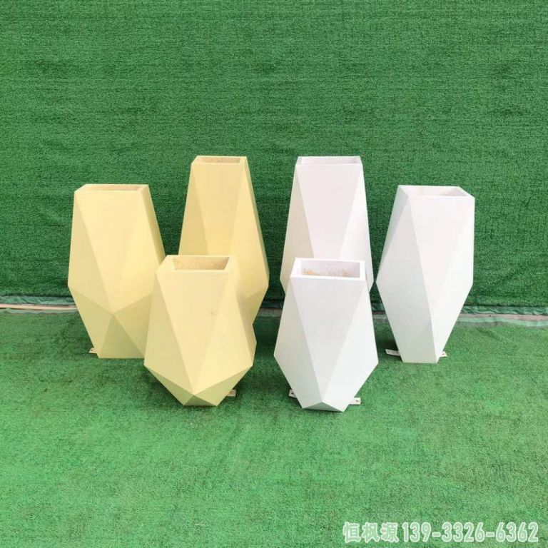 花盆校园不锈钢抽象雕塑