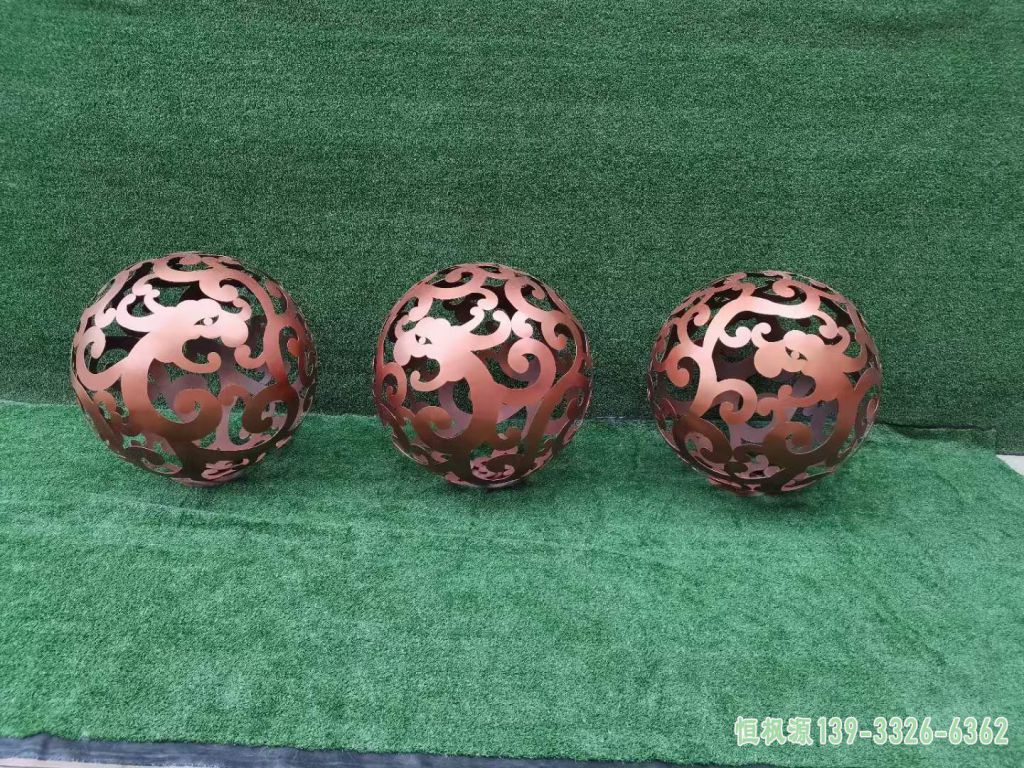 城市镂空球不锈钢雕塑
