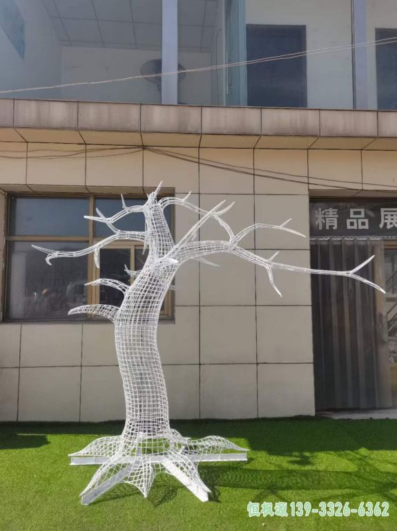 镂空树小区不锈钢