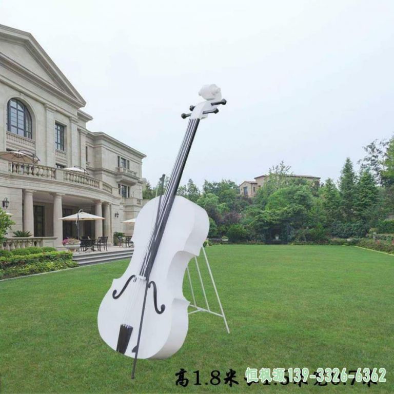 小区小提琴不锈钢艺术雕塑