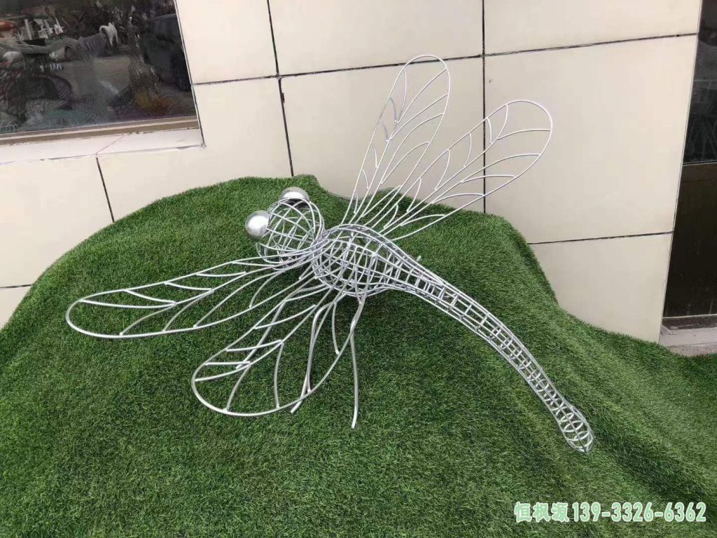 蜻蜓城市不锈钢镂空雕塑