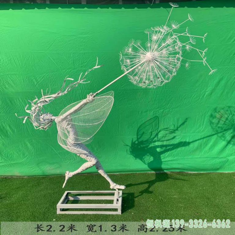舞蹈女孩广场不锈钢艺术雕塑