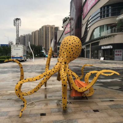 章鱼不锈钢商场雕塑